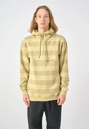Kapuzensweatshirt Hooded Stripe , Herren, Gr. S, grn (olivgrn), 100% Baumwolle, gestreift, mehrfarbig, casual, normal, ohne Ausschnitt, Langarm, Sweatshirts, mit praktischem Half-Zip