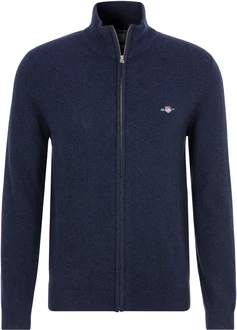 Gant Strickjacke EXTRAFINE LAMBSWOOL ZIP CARDIGAN blau/marine