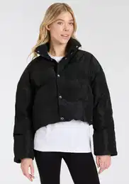Steppjacke , Damen, Gr. S (36), schwarz ( schwarz), Softshell, Obermaterial: 100% Polyester, unifarben, sportlich, hoch geschlossener Ausschnitt, Langarm weit,eingesetzt eingefasste Kante, Jacken