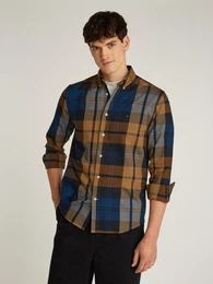 Langarmhemd OXFORD BLACKWATCH CHK RF SHIRT , Herren, Gr. XXXL, N-Gr, blau (carbon navy, multi), Web, Obermaterial: 100% Baumwolle, kariert, casual, regular fit, Langarm 2-Knopf-Manschette, Hemden
