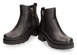 Winterstiefelette Phuket Gr. 37, schwarz Damen Schuhe Ankleboots, Winterboots, Profilsohle, mit Anziehlasche