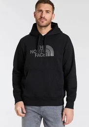 Kapuzensweatshirt M DREW PEAK PULLOVER HOODIE , Herren, Gr. M, schwarz (tnf schwarz), Sweatware, Obermaterial: 80% Baumwolle, 20% Polyester, unifarben, bestickt, sportlich, Langarm Rippbndchen, Sweatshirts