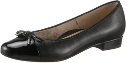 Pumps BARI Gr. 7 (40,5), schwarz Damen Schuhe Ballerina mit Lackspitze
