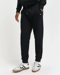 Sweathose REG SHIELD SWEATPANTS , Herren, Gr. 5XL, N-Gr, schwarz, Web, Obermaterial: 87% Baumwolle, 13% Polyester, unifarben, sportlich, regular fit knchellang, Hosen, mit Logostickerei unterhalb des Bunds
