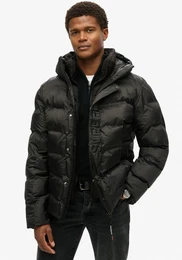 Steppjacke Hooded City Graphic Puffer Jkt Gr. XL, schwarz (black) Herren Jacken