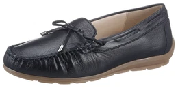 Mokassin ALABAMA Gr. 6, blau (dunkelblau) Damen Schuhe Loafer Slipper Mokassin Slipper, Freizeitschuh mit High Soft Wechselfubett in Weite G