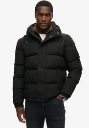 Steppjacke Everest Hooded Puffer Jacket , Herren, Gr. XL, schwarz (jet schwarz), Web, Obermaterial: 100% Polyester, unifarben, modisch, relaxed fit, Langarm, Jacken