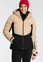 Skijacke D SKIJACKE ELECTRA Gr. 48, beige Damen Jacken mit Reiverschluss