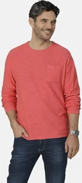Pullunder Pullover TESSAVISTA , Herren, Gr. 62, rot (hellrot), Obermaterial: 100% Baumwolle CO., unifarben, casual, normal, Rundhals, Langarm, Pullover, im lssigen Look