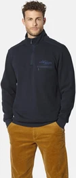 Sweatshirt Sweatshirt BOSTONI , Herren, Gr. L, blau (dunkelblau), Obermaterial: 100% Baumwolle CO., casual, normal, ohne Ausschnitt, Sweatshirts, mit hohem Kragen