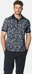 Poloshirt Poloshirt GADDOTERI , Herren, Gr. XL, blau (dunkelblau gemustert), Obermaterial: 100% Baumwolle CO., casual, regular fit normal, ohne Ausschnitt, Kurzarm, Shirts