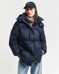 Steppjacke MID LENGTH DOWN JACKET Gr. M, blau (evening blue) Damen Jacken mit 2-Wege-Reiverschluss