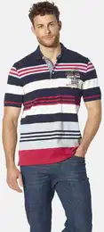 Poloshirt Poloshirt POTORONTI , Herren, Gr. XL, blau (blau gestreift), Obermaterial: 100% Baumwolle CO., casual, regular fit normal, ohne Ausschnitt, Kurzarm, Shirts
