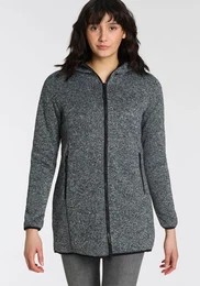 Strickmantel Parka Fix Hood Gr. 34, grau Damen Mntel