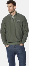 Troyer Pullover LICARONI , Herren, Gr. L, grn (dunkelgrn), Obermaterial: 100% Baumwolle CO., unifarben, casual, normal, ohne Ausschnitt, Langarm, Pullover
