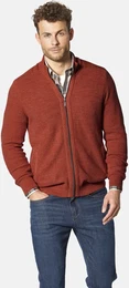 Strickjacke Strickjacke RONIMERA , Herren, Gr. L, orange, Obermaterial: 100% Baumwolle CO., unifarben, casual, normal, Strickjacken