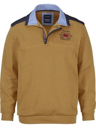 Sweatshirt Sweatshirt BELLAVUNTO Gr. XXXL, gelb (dunkelgelb) Herren Sweatshirts mit Stickerei