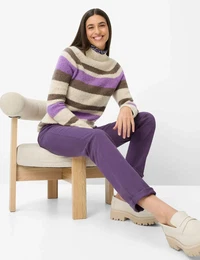 5-Pocket-Hose Style MARY Gr. 44K (22), Kurzgren, lila (dunkelviolett) Damen Hosen