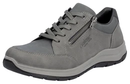 Sneaker , Herren, Gr. 42, grau, Lederimitat, sportlich, Schuhe, Freizeitschuh, Halbschuh, Schnrschuh mit gepolstertem Schaftrand