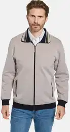 Sweatjacke Sweatjacke NOVIELLA , Herren, Gr. L, beige, Obermaterial: 100% Baumwolle CO., casual, normal, ohne Ausschnitt, Sweatjacken, mit Reiverschlusstaschen