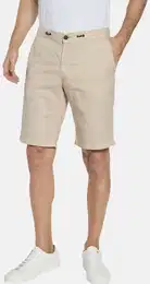 Bermudas Bermuda VIENTINO , Herren, Gr. 54, N-Gr, beige, Obermaterial: 55% Leinen LI. 45% Baumwolle CO., regular fit, Hosen, mit angenehmen Stretchbund