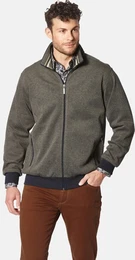 Sweatjacke Sweatjacke LAVATESTI , Herren, Gr. M, blau (dunkelblau melange), Obermaterial: 100% Baumwolle CO., casual, normal, ohne Ausschnitt, Sweatjacken