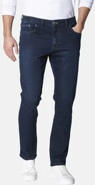 5-Pocket-Jeans Jeans LEARESTO , Herren, Gr. 52, N-Gr, blau (dunkelblau), Obermaterial: 97% Baumwolle CO. 3% Elasthan EL., casual, regular fit, Jeans, im leichten Used-Look