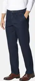 Stretch-Jeans Jeans CARLIDESTI , Herren, Gr. 50, N-Gr, blau (dunkelblau), Obermaterial: 98% Baumwolle CO. 2% Elasthan EL., casual, regular fit, Jeans, mit modischen Bundfalten