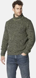 Rollkragenpullover Pullover VESTIGONI , Herren, Gr. XL, grn (grn gemustert), Obermaterial: 50% Lama WL. 50% Polyamid ECONYL PA ECONYL., unifarben, casual, normal, ohne Ausschnitt, Langarm, Pullover