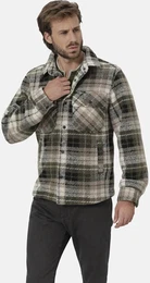 Kurzjacke Jacke FIOREVENTO , Herren, Gr. 54, grn (oliv kariert), Obermaterial: 100% Polyester PES., casual, regular fit, Jacken, mit Druckknopftaschen