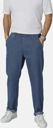 Schlupfjeans Schlupfjeans VIENTTO , Herren, Gr. 58, N-Gr, blau (hellblau), Obermaterial: 70% Baumwolle CO. 28% Polyester PES. 2% Elasthan EL., casual, regular fit, Jeans, mit Eingrifftaschen