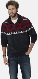 Sweatjacke Sweatshirt BELLAVUNZO , Herren, Gr. M, blau (dunkelblau), Obermaterial: 100% Polyester PES., casual, normal, ohne Ausschnitt, Sweatjacken, mit Reiverschluss