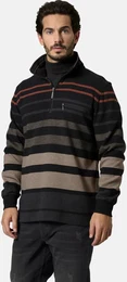 Sweatshirt Sweatshirt LUCIVERTA , Herren, Gr. XL, schwarz, Obermaterial: 100% Baumwolle CO., casual, normal, ohne Ausschnitt, Sweatshirts, mit Streifen-Design