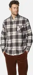 Flanellhemd Hemd SALOBENI , Herren, Gr. XXL, weit, grau (hellgrau kariert), Obermaterial: 100% Baumwolle CO., Langarm, Hemden