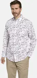 Langarmhemd Hemd MARLITOTE , Herren, Gr. XXL, wei (wei gemustert), Obermaterial: 100% Baumwolle CO., Langarm, Hemden