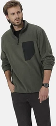 Sweatjacke Fleece-Sweatshirt BELLAZONTI , Herren, Gr. M, grn (oliv), Obermaterial: 100% Polyester PES., casual, normal, ohne Ausschnitt, Sweatjacken, mit Reiverschluss