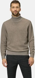 Rollkragenpullover Pullover VISTABELLA Gr. 54, beige Herren Pullover in melierter Optik