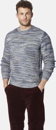 Pullunder Pullover ALESSINO , Herren, Gr. M, blau (blau gemustert), Obermaterial: 75% Baumwolle CO. 25% Polyacryl PAN., mehrfarbig, casual, normal, Rundhals, Langarm, Pullover