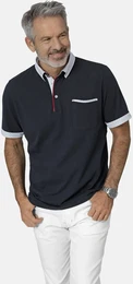 Poloshirt Poloshirt FIOREZZENTO , Herren, Gr. 56, blau (dunkelblau), Obermaterial: 100% Baumwolle CO., casual, regular fit normal, ohne Ausschnitt, Kurzarm, Shirts, mit Brusttasche