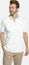 Poloshirt Poloshirt ELEGUNO , Herren, Gr. 60, wei (wei gemustert), Obermaterial: 100% Baumwolle CO., casual, regular fit normal, ohne Ausschnitt, Kurzarm, Shirts