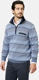 Sweatshirt Sweatshirt LUCIVEROZI , Herren, Gr. XXL, blau (hellblau gestreift), Obermaterial: 100% Baumwolle CO., casual, normal, ohne Ausschnitt, Sweatshirts, mit Brusttasche
