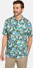 Poloshirt Poloshirt PARINO , Herren, Gr. 56, grn (grn gemustert), Obermaterial: 100% Baumwolle CO., casual, regular fit normal, ohne Ausschnitt, Kurzarm, Shirts