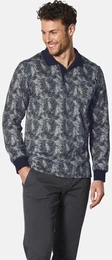Langarm-Poloshirt Langarm-Poloshirt PIETASTO , Herren, Gr. M, grau (grau gemustert), Obermaterial: 100% Baumwolle CO., casual, regular fit normal, ohne Ausschnitt, Langarm, Shirts