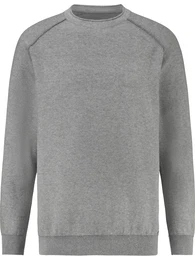 Rundhalspullover Pullover TESSALINI , Herren, Gr. XL, grau, Obermaterial: 100% Baumwolle CO., unifarben, normal, Rundhals, Langarm, Pullover, in leichtem Feinstrick