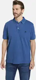 Poloshirt Poloshirt ELZIANO , Herren, Gr. 58, blau, casual, regular fit normal, ohne Ausschnitt, Kurzarm, Shirts, mit Seitenschlitze fr Komfort