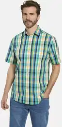 Kurzarmhemd Kurzarmhemd BELLAVIO , Herren, Gr. XL, blau (dunkelblau kariert), regular fit, Kurzarm, Hemden, im Karo-Design