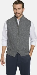 Funktionsweste Weste ZARENTA , Herren, Gr. 58, wei dunkelblau gemustert, Obermaterial: 80% Baumwolle CO. 20% Polyester PES., casual, regular fit normal, Westen, in anspruchsvollem Design