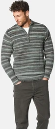 Troyer Pullover CRUDALESSI , Herren, Gr. M, grn (grn gestreift), Obermaterial: 36% Polyacryl PAN. 32% Polyamid ECONYL PA ECONYL. 17% Polyester COOLMAX PES(Coolmax). 15% Wolle mw., gestreift, casual, normal, ohne Ausschnitt, Langarm, Pullover