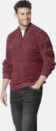 Troyer Pullover ROSSITERA , Herren, Gr. XXL, rot (rot gemustert), Obermaterial: 100% Baumwolle CO., mehrfarbig, casual, normal, ohne Ausschnitt, Langarm, Pullover