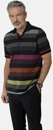 Poloshirt Poloshirt ADRILO , Herren, Gr. 52, schwarz, Obermaterial: 62% Baumwolle CO. 38% Polyester PES., casual, regular fit normal, ohne Ausschnitt, Kurzarm, Shirts, im sommerlichen Chic